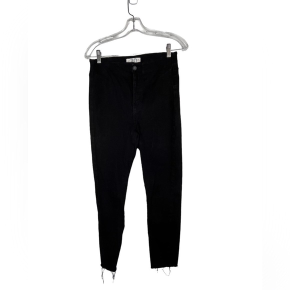 FREE PEOPLE WE THE FREE BLACK HIGH RISE SKINNY JEANS SIZE 30 - Picture 1 of 10